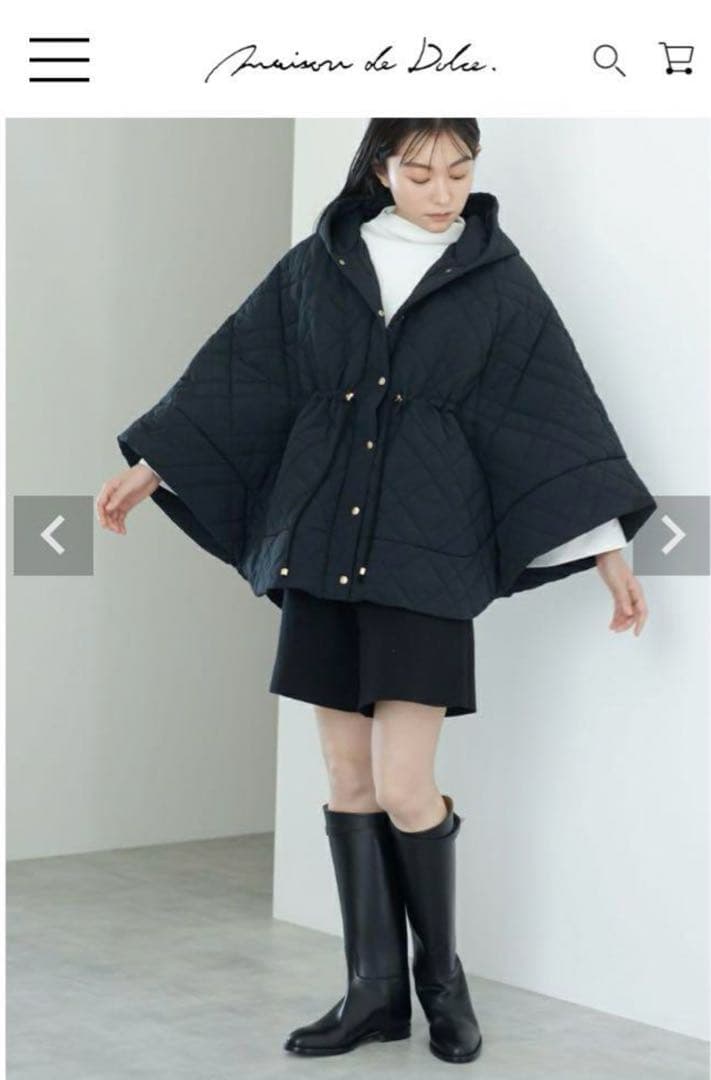 極美品♡Madison de Dolce キルティング フード付き ポンチョ