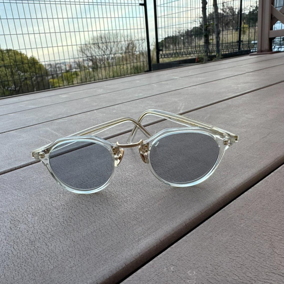 ADSR サングラス クリアフレーム ブルーレンズ 美品 日本ブランド