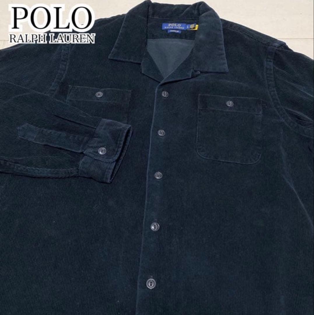 良品　ポロラルフローレン　長袖シャツ　 コーデュロイ ポロ ラルフローレン POLO RALPH LAUREN CUSTOM FIT コーデュロイ