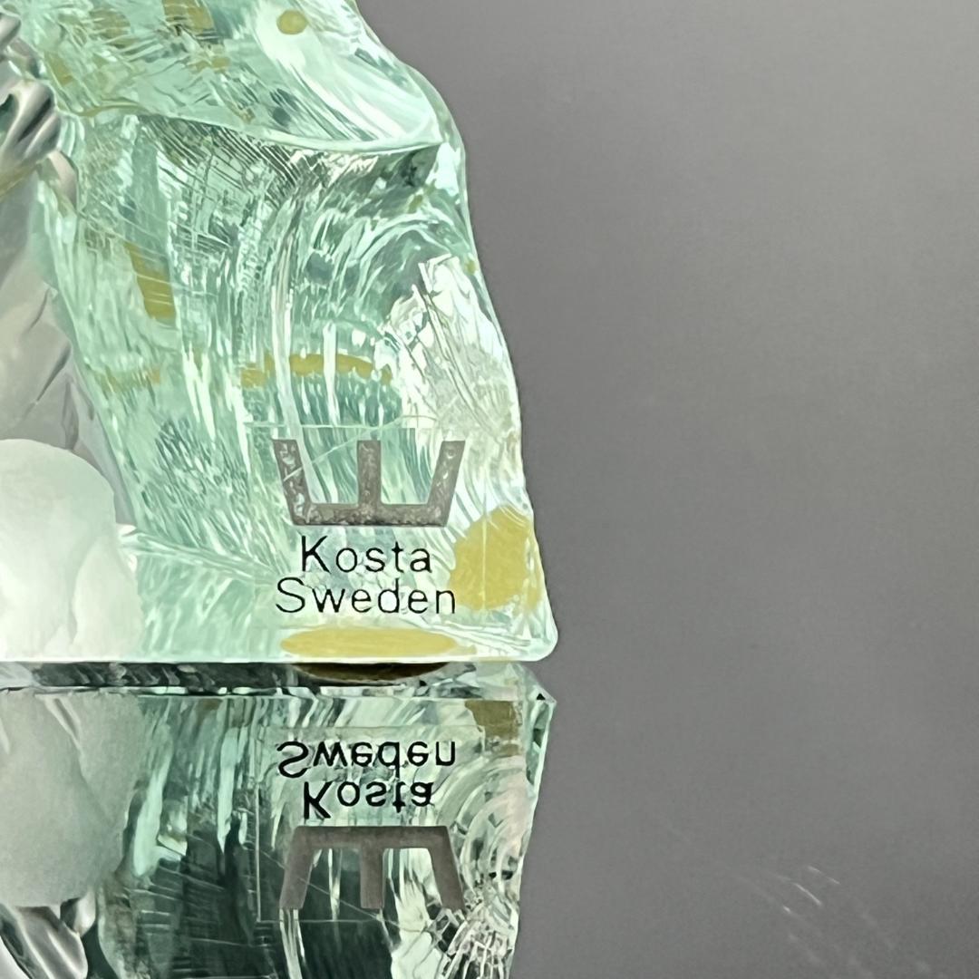 北欧ヴィンテージ エダクリスタル社 クマさんのガラスオブジェ