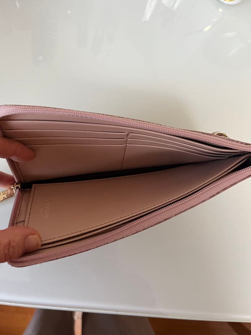 CHERADINI ロゴパターン 長財布 ピンク