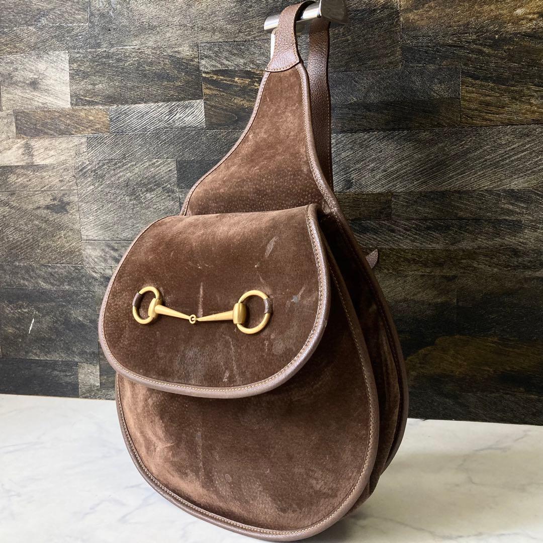 [希少] GUCCI オールドグッチ ボディバッグ ホースビット ブラウン グッチ ハーフ ホースビット〕ミニバッグ ・ブラウン レザー | GUCCI公式