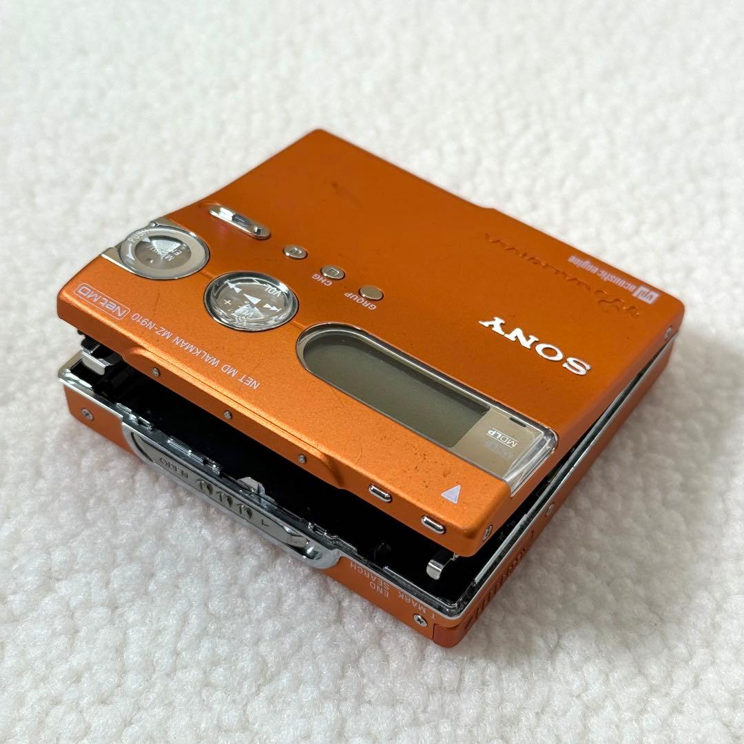 SONY MZ-N910 ポータブルMDレコーダー オレンジ ソニー