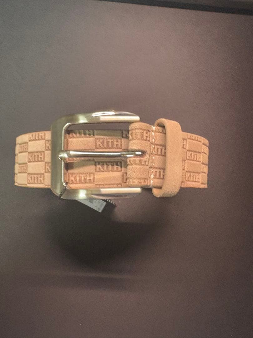 KITH キス monogram suede leather belt キス モノグラム スエード レザーベルト 