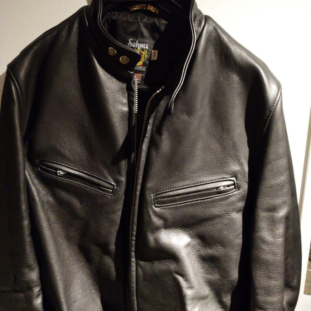 Schott レザーシングルライダースジャケット 541xx 40 - メルカリ