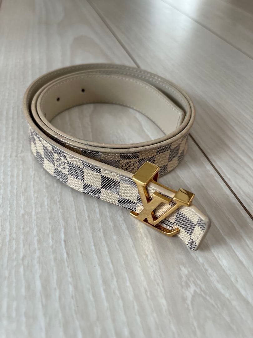 Louis Vuitton ダミエ アズール　ベルト 楽天市場】【中古】Louis Vuitton ルイヴィトン ベルト ダミエ