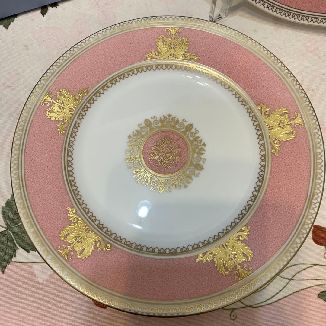 希少 未使用 ウェッジウッド コロンビア パウダー ピンク 17.5cm