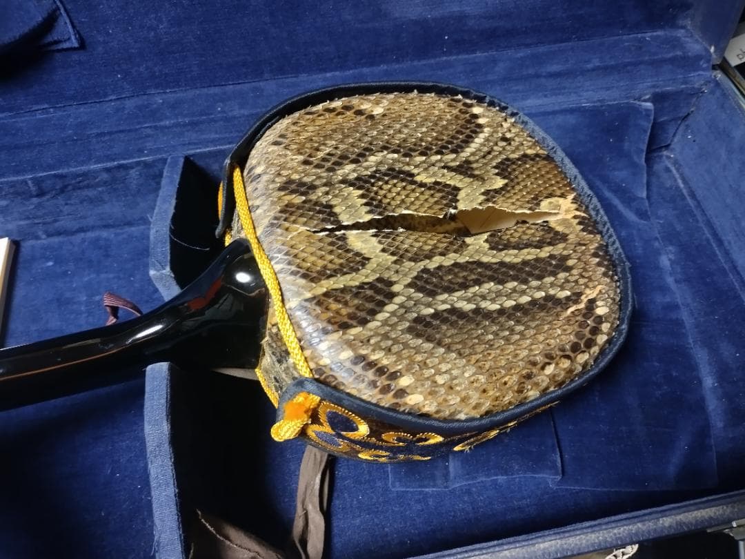 沖縄三線 バチ ウマ 胴皮破れ 現状渡し品