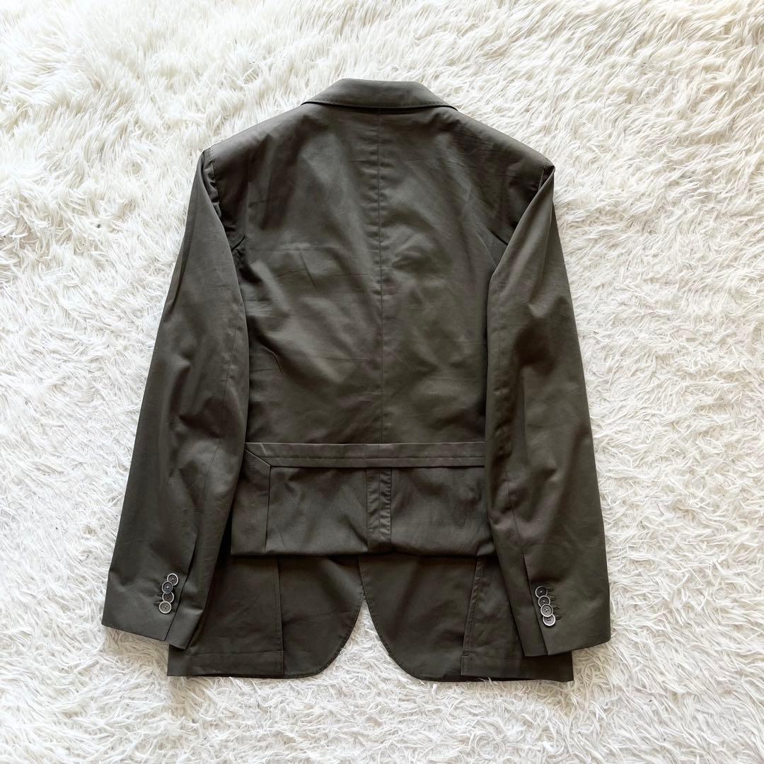 LARDINI カーキ コットン ジャケット ブートニエール サイズ50