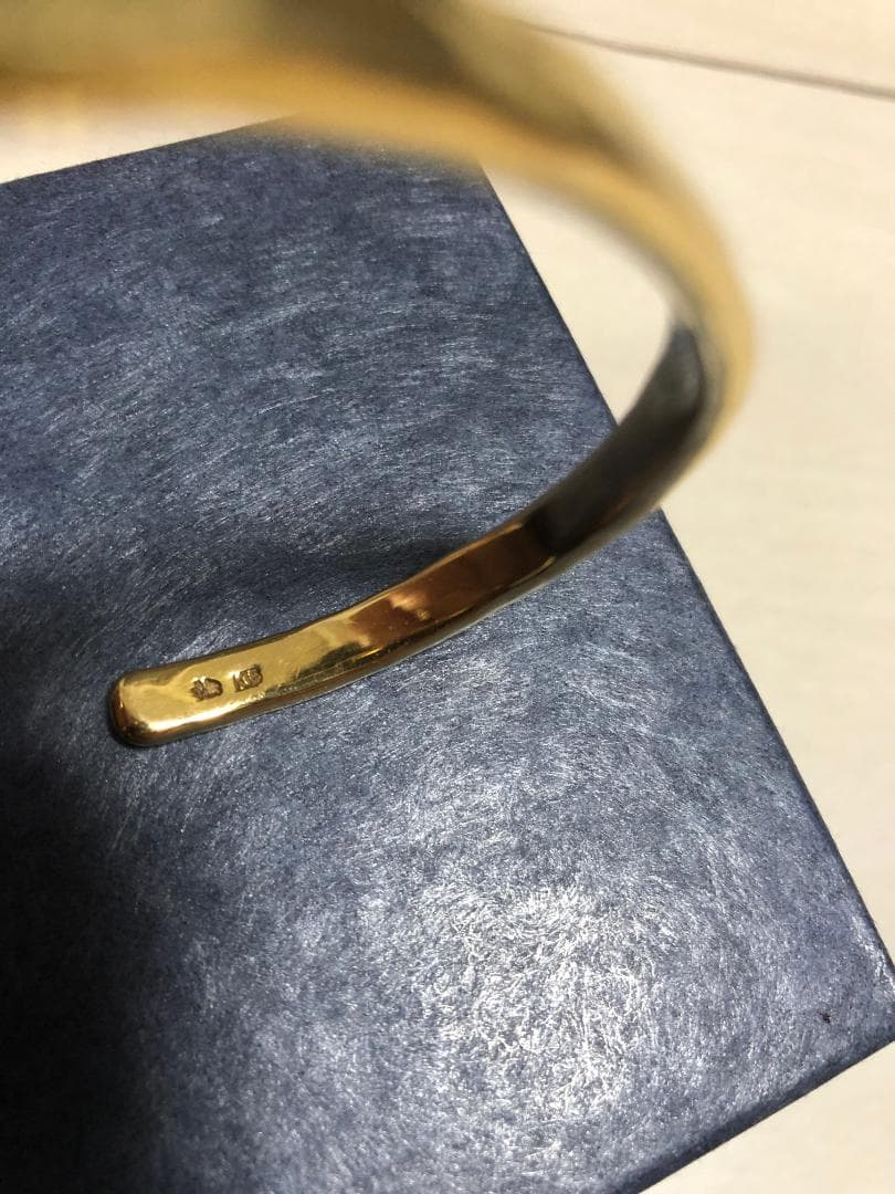 希少 市松 イチマツ 18K 金 ゴールド バングル ブレスレット - メルカリ