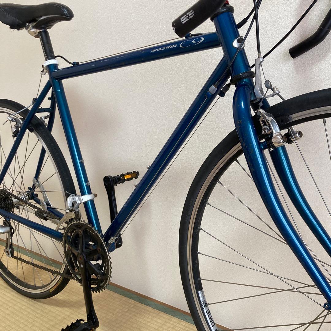 ANCHOR C9 シクロクロス クロモリ ブリヂストン 傷あり 実用車 青緑 自転車