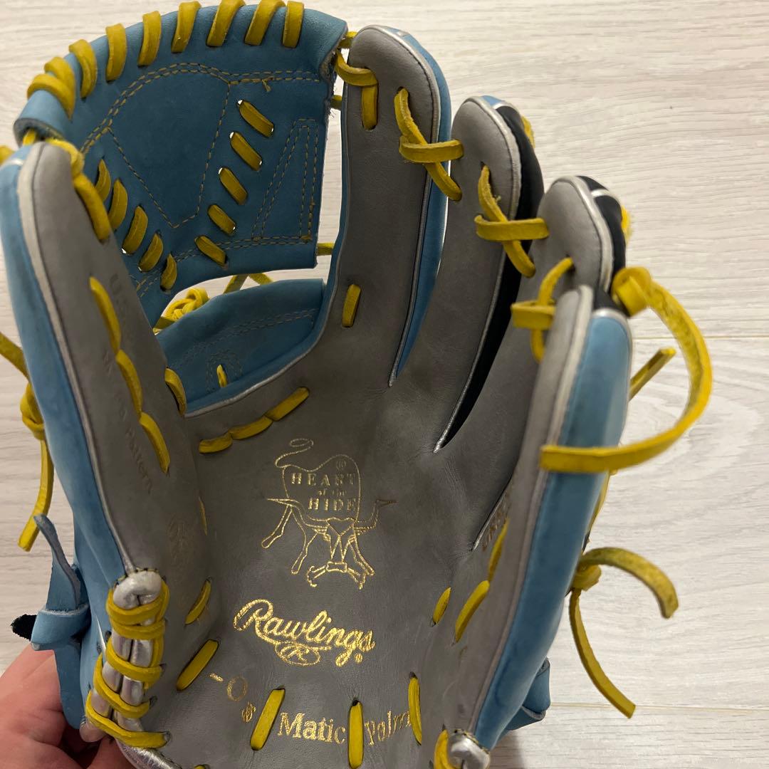 Rawlings 野球グローブ 水色/黒2024モデル】ローリングス 軟式