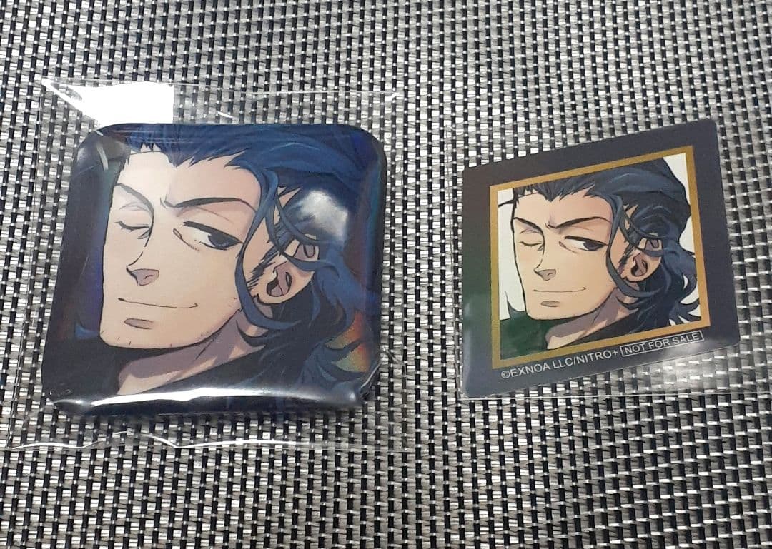 刀剣乱舞 日本号 十周年 大本丸博 スクエア缶バッチ オーロラ