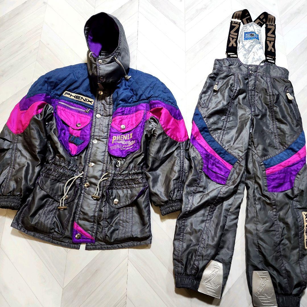 希少ヴィンテージ♪フェニックスレディースM Lスキーウェア上下セット