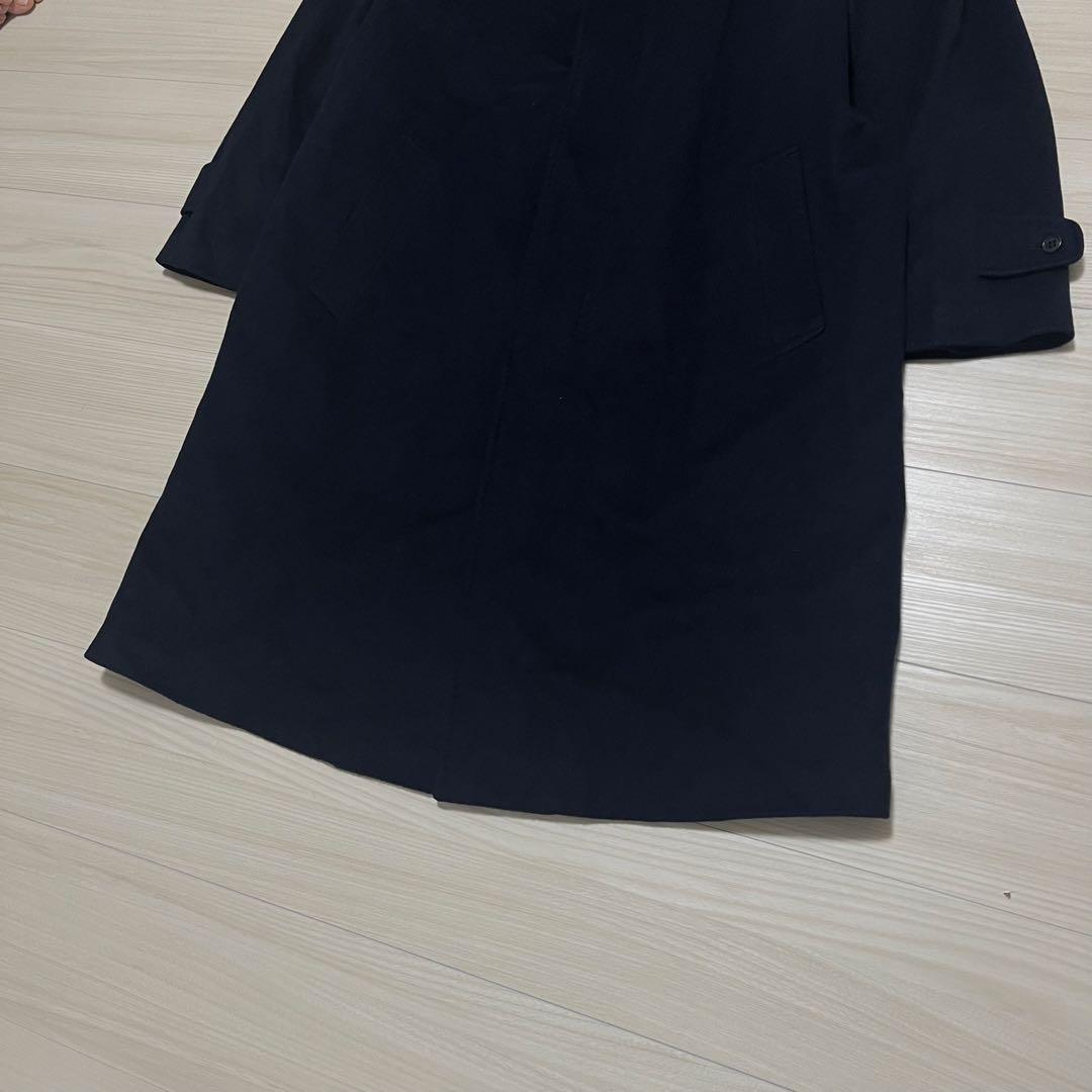 【カシミヤ100%×M.T.LEGEND】マキシ丈比翼チェスターコート 濃紺 L