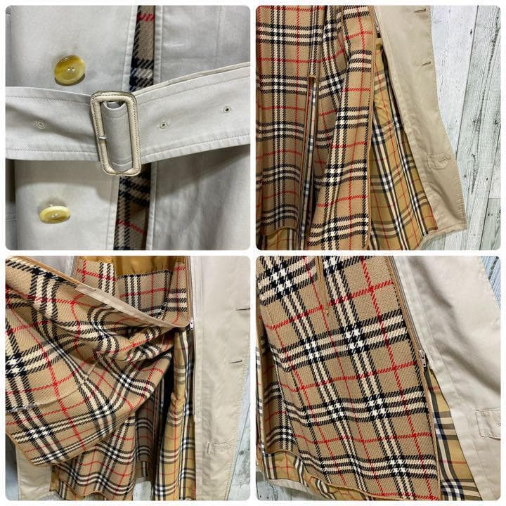 極上品】バーバリー☆ノバチェックライナー付 ステンカラーコート 三陽