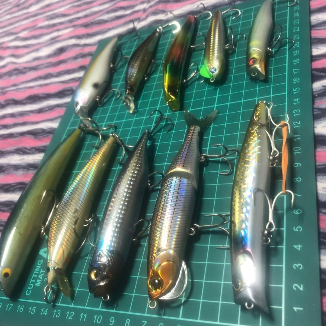 シーバス ルアー いろいろ10個セット トップからビッグまで バラ売り不可