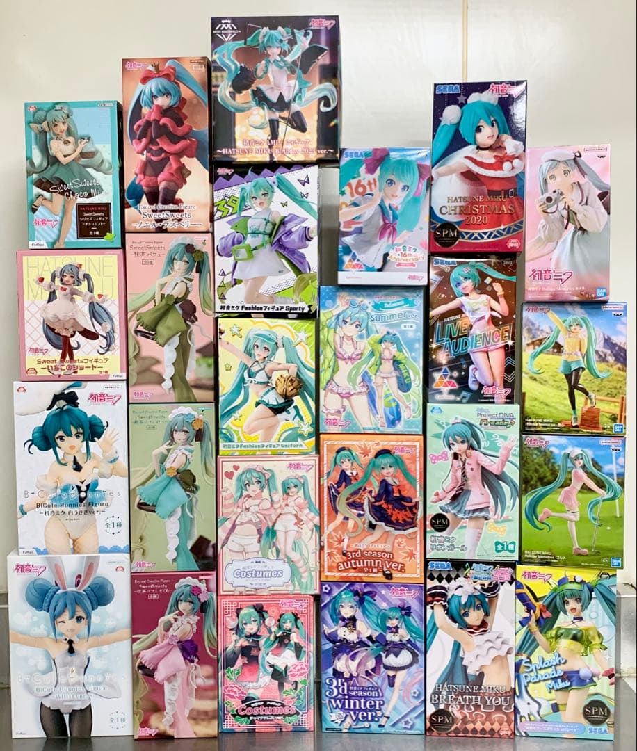 【25点】初音ミク フィギュア 25体セット【まとめ売り】タイトーセガフリュー 初音ミク Birthday2025 AMP＋ フィギュア～Party ver.～（タイクレ限定