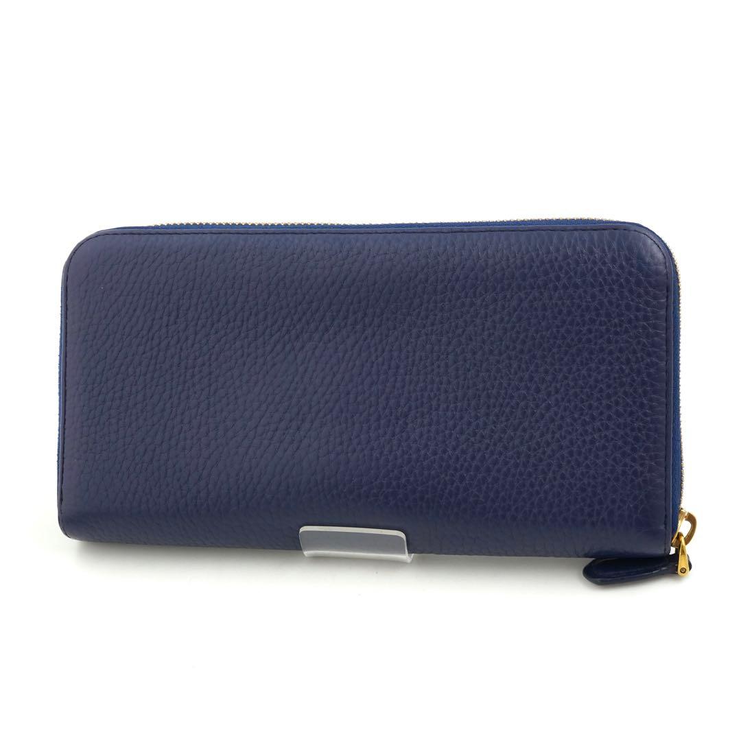 ✨未使用展示品・保証書付き✨ PRADA 長財布 シボ革 ラウンドファスナー