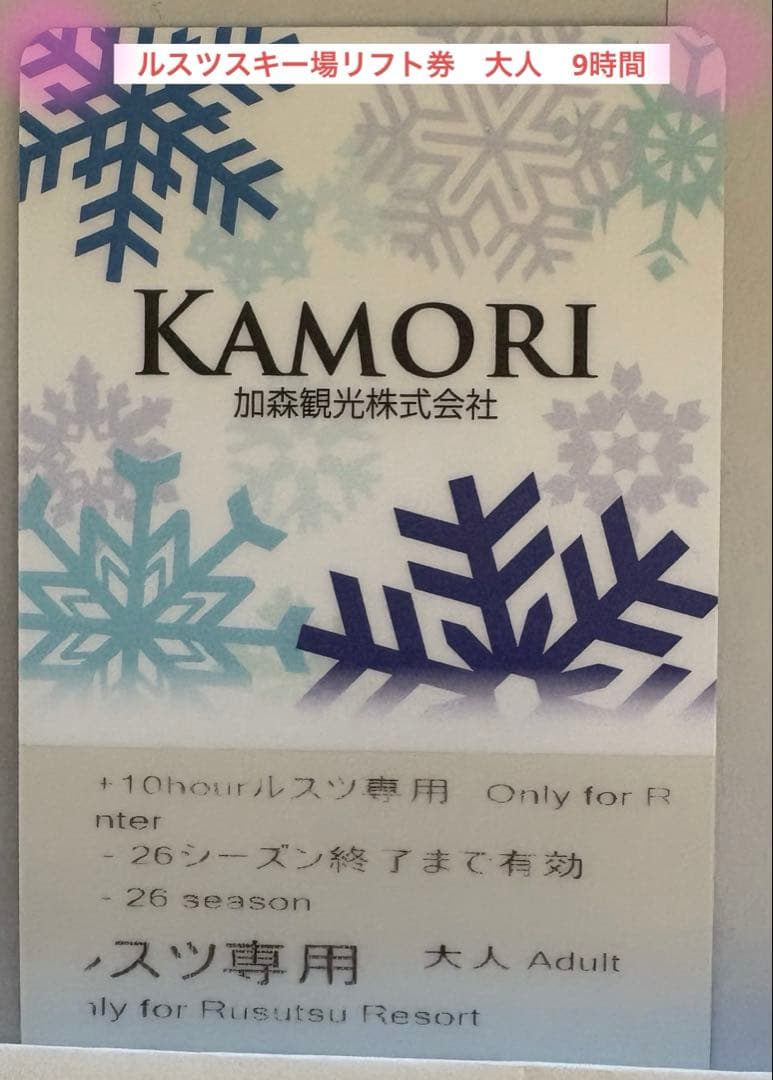 25-26シーズンルスツリゾートスキー場リフト券 大人 9時間 - スキー場