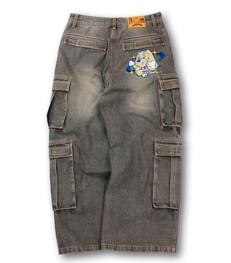 GALFY ダーティーデニムワイドカーゴ ブラウン L 中型犬 - メルカリ