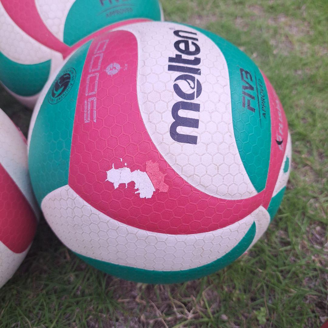 中古】バレーボール5号球11個/ボールカゴ付き、空気入れ(手動式)付