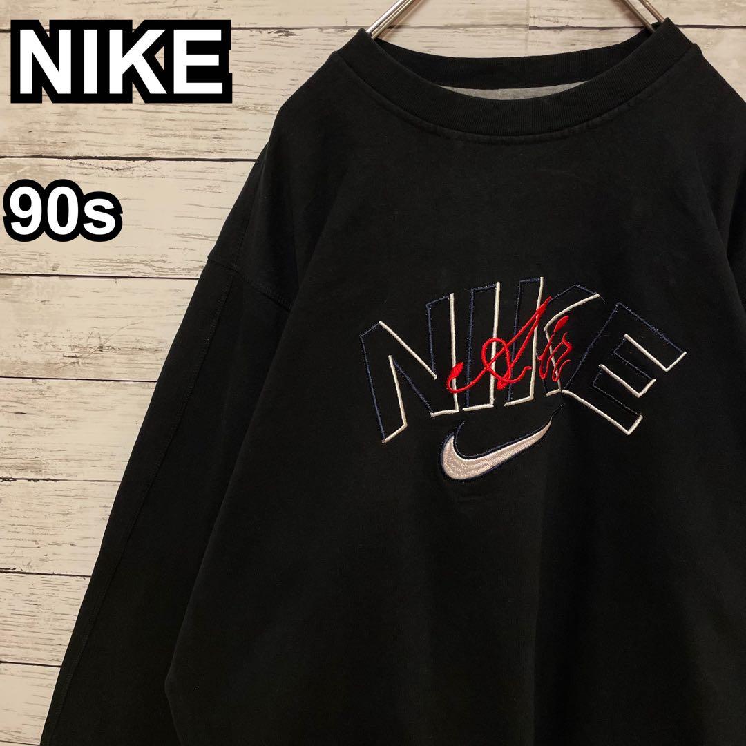 927【希少2XLサイズ】ナイキ♤刺繍ビッグロゴ　90s 銀タグ　スウェット人気 927【希少2XLサイズ】ナイキ♤刺繍ビッグロゴ 90s 銀タグ スウェット人気
