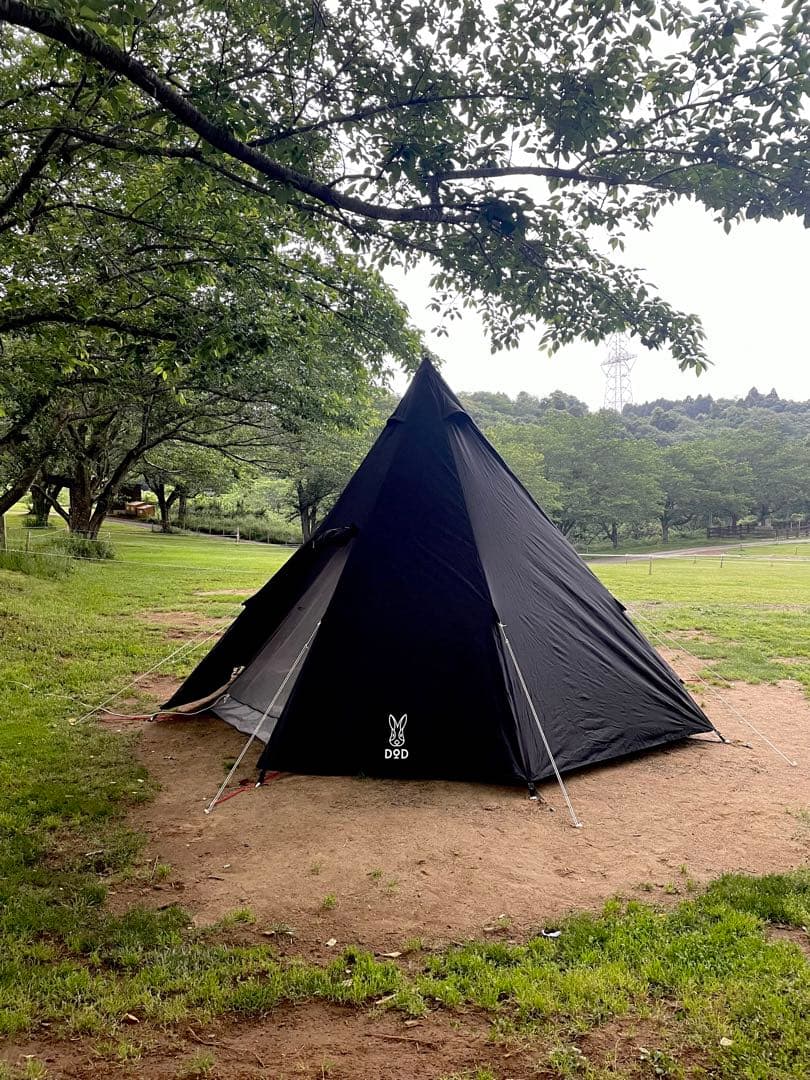 グランドシート付き】DOOD ワンポールテント L ブラック