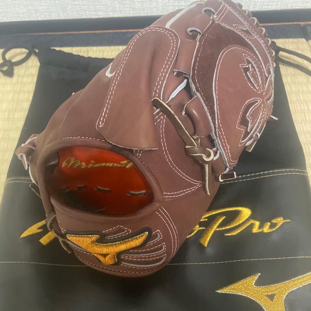 ミズノ プロモデル ブラウンレザーグローブ プロモデル ミズノ