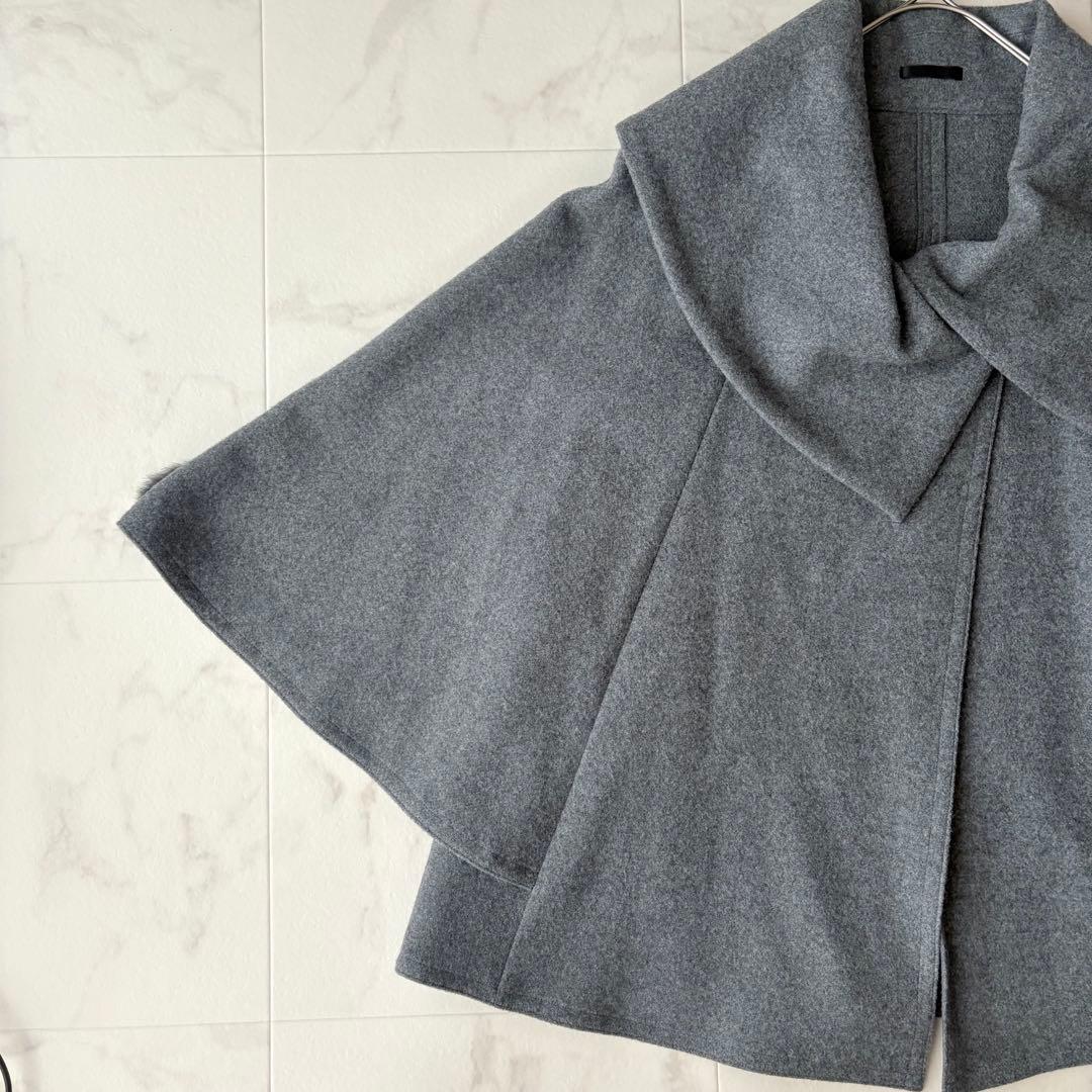 美品✨《TO BE CHIC》 ウールリバー ケープコート レッキスファー