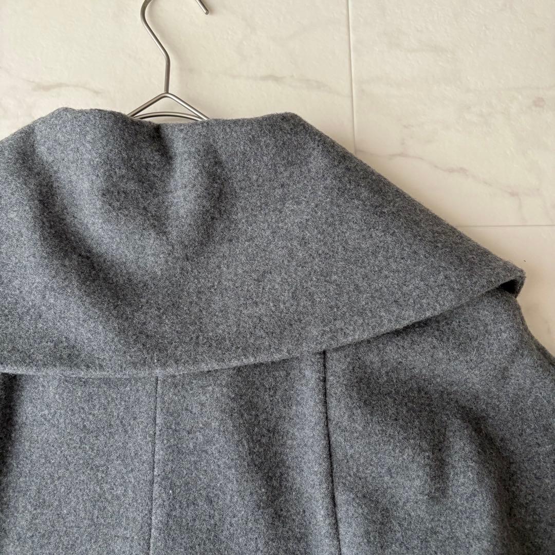 美品✨《TO BE CHIC》 ウールリバー ケープコート レッキスファー