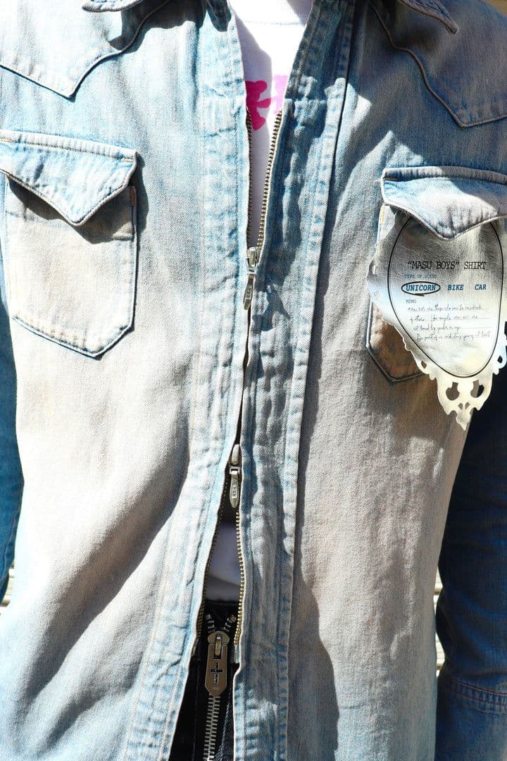 トップス MASU \"MASUBOYS\" WESTERN SHIRT OVER DYE