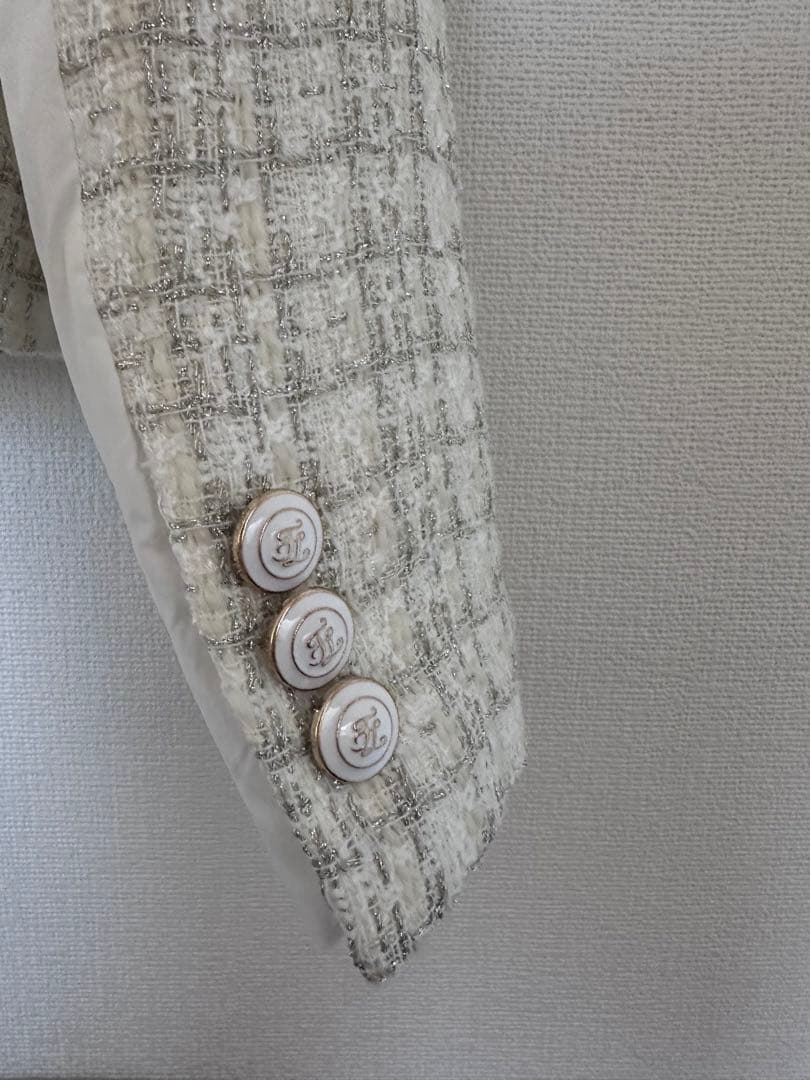 Fair Liar ゴルフ用 ホワイト ツイードジャケット スカート 2点 - メルカリ