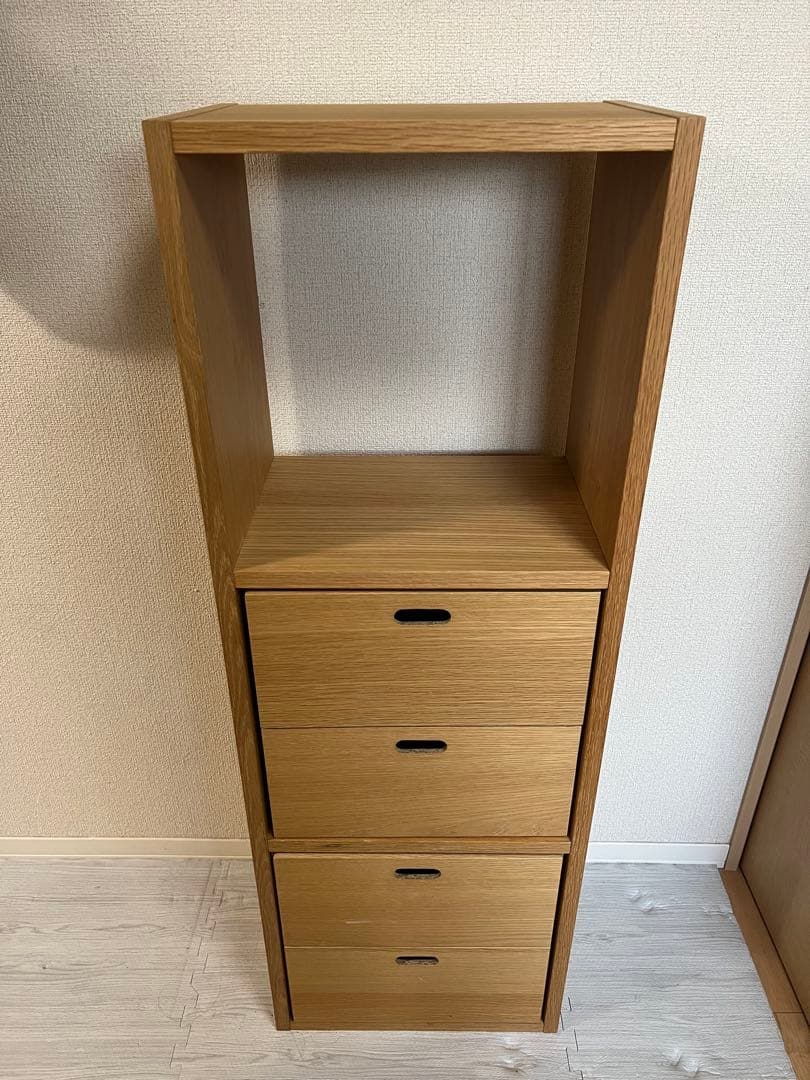 無印良品 スタッキングシェルフ 3段 スタッキングチェスト引き出し セット スタッキングシェルフセット・3段×3列・ウォールナット材 | 無印良品