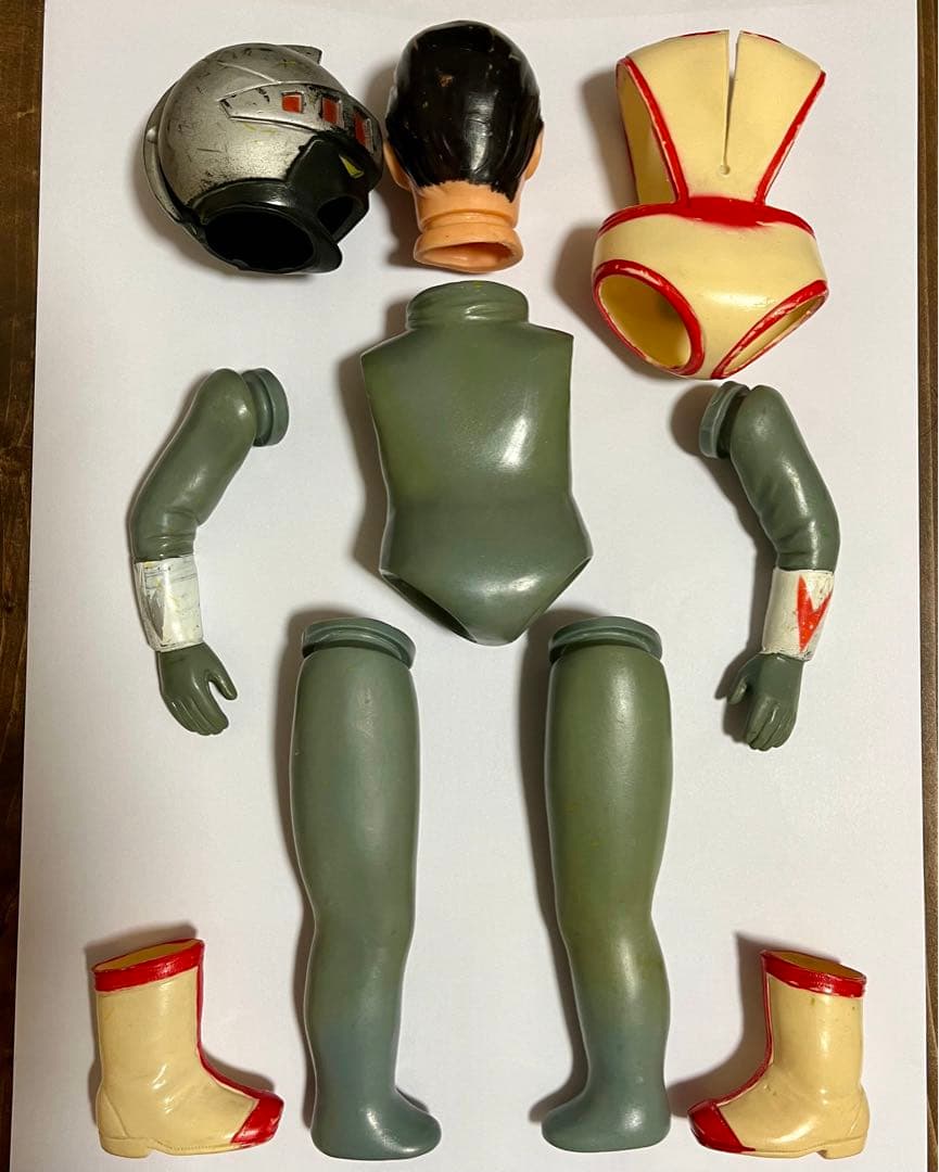 シルバー仮面ジャイアント 面取れ ソフビ 旧バンダイ 当時物