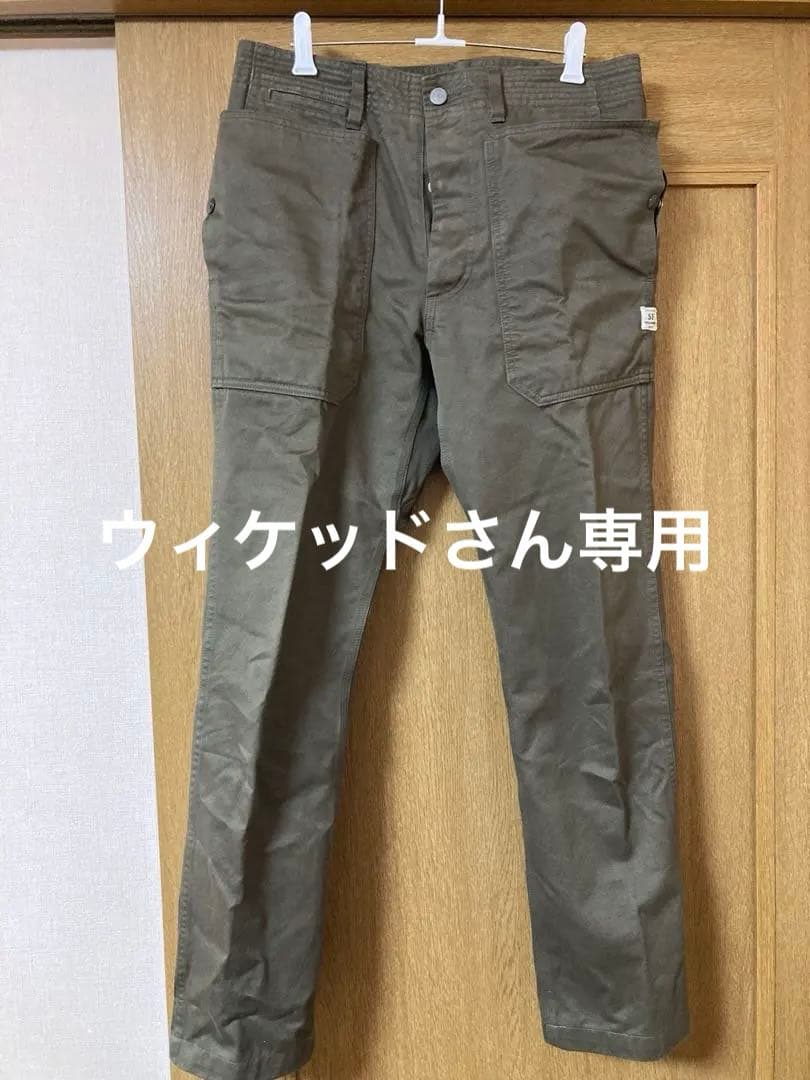 SASSAFRAS チノパン Mサイズ オリーブグリーン SASSAFRAS（ササフラス）Fall Leaf Gardener Pants 2/3 オリーブ