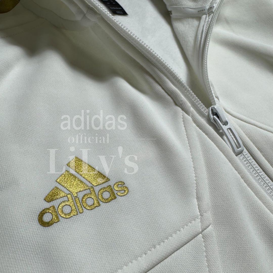 2XLサイズ】adidas上下セットアップ 白金 定価17,600円 裏起毛 adidas
