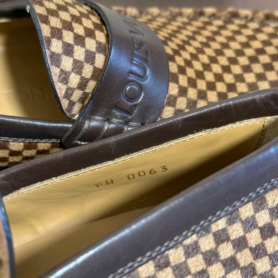 ルイヴィトン ✨新品未使用✨ダミエソバージュ ハラコレザーローファー