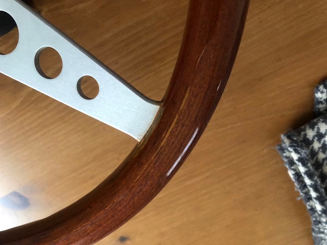 personal MONZA ウッドステアリング ホーンボタン付き 当時物 中古