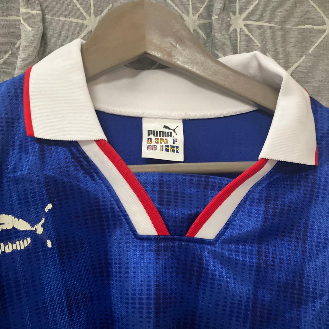 Puma サッカーシャツ 青 長袖 90s サイズO ヒットユニオン