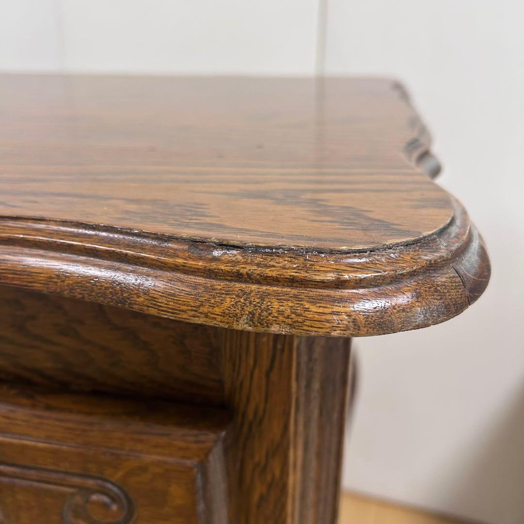 アンティーク 三越家具ブルージュ ルーマニア製 オーク材デスク 英国