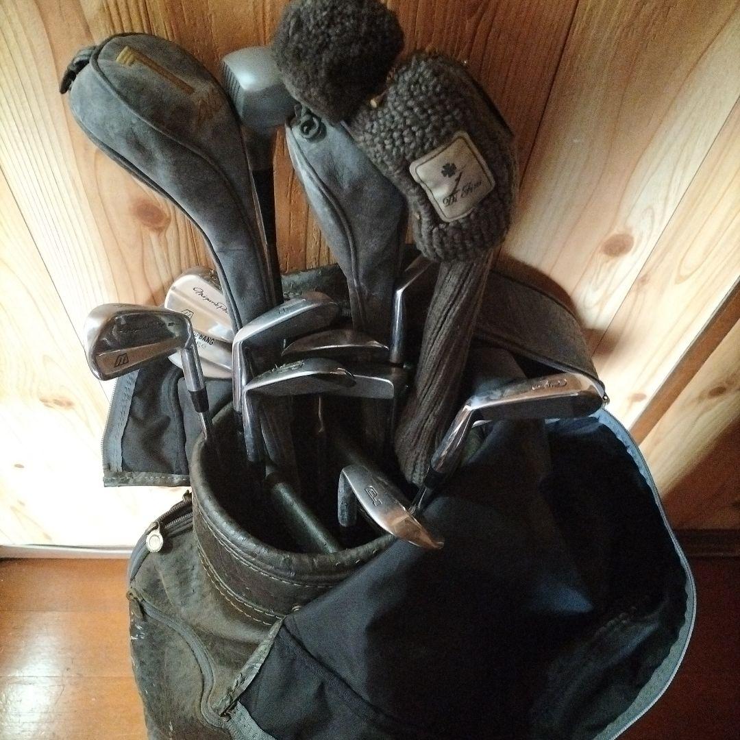 レザー製キャディバッグ ダークブラウン、クラブフルセット SMU-003.BB.ダークブラウン (合成皮革） – キャディバッグ・ゴルフ