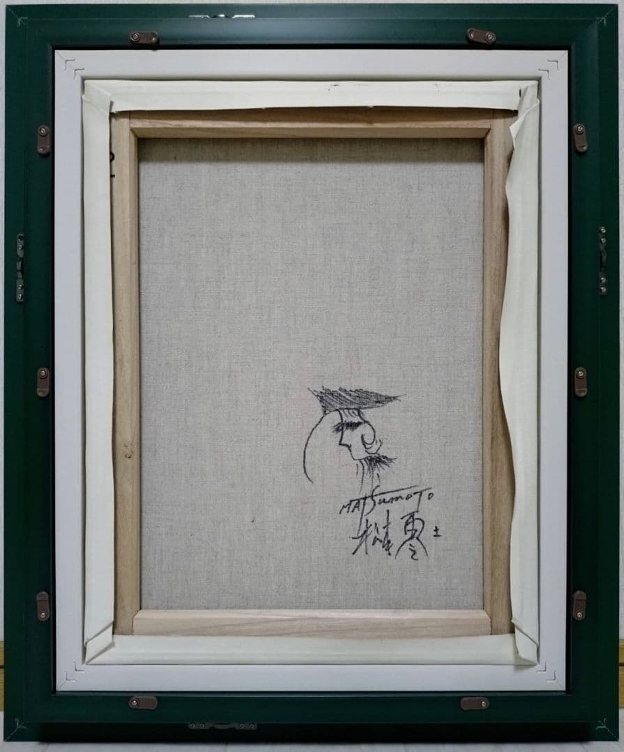 F6号】松本零士【銀河鉄道999】手描き作品/表裏サイン/油彩/アクリル