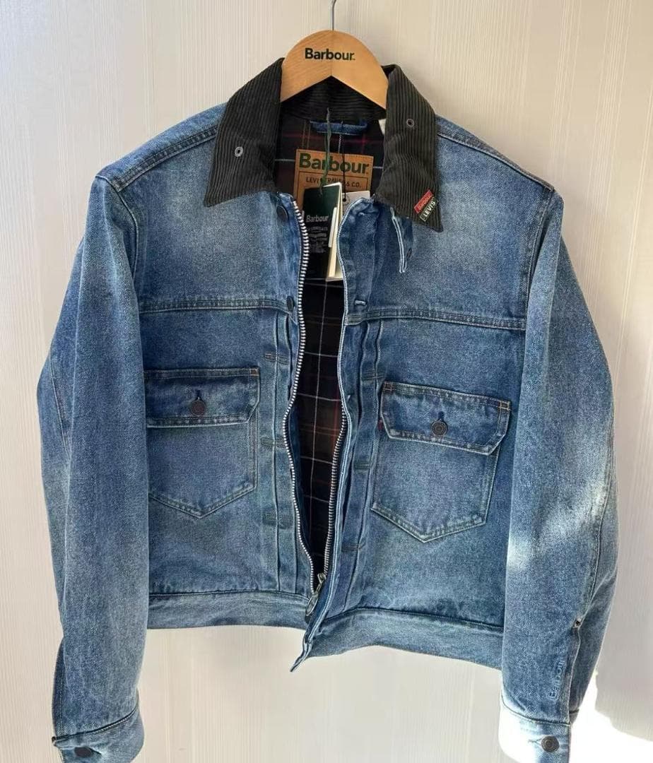Barbour*Levi_s Gジャン・デニムジャケット 男女兼用 M Barbour*Levi_s Gジャン・デニムジャケット 男女兼用 M Levi's x
