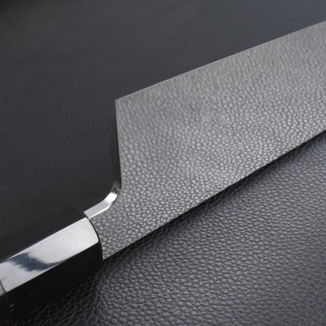 8508 鏡面仕上げ 身卸し・舟行 9寸 刃は究極の切れ味 黒檀黒水牛角八角