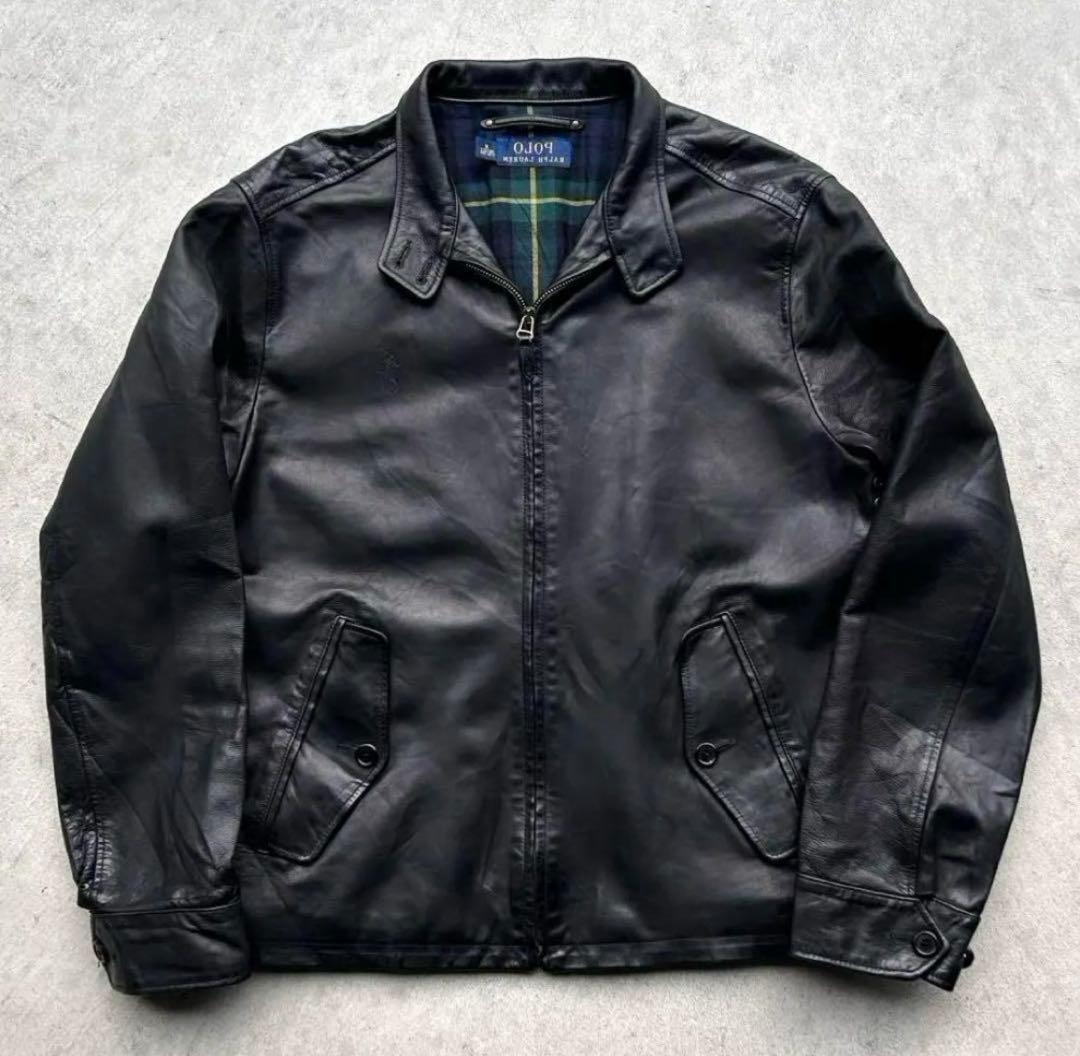 美品 Polo Ralph Lauren シングル レザージャケット - メルカリ