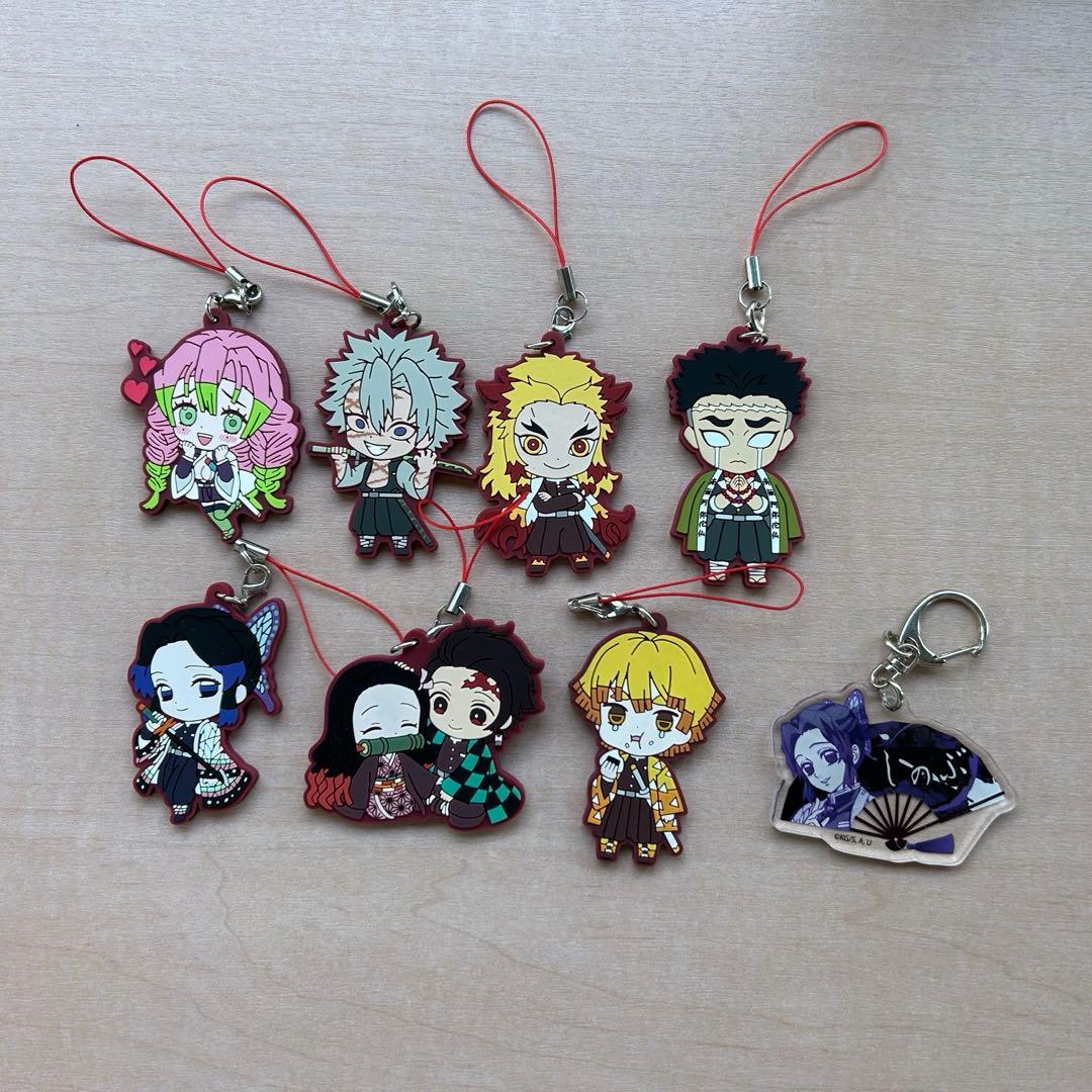 レア商品☆】鬼滅の刃 アクリルストラップ 8個セット ラバーストラップ