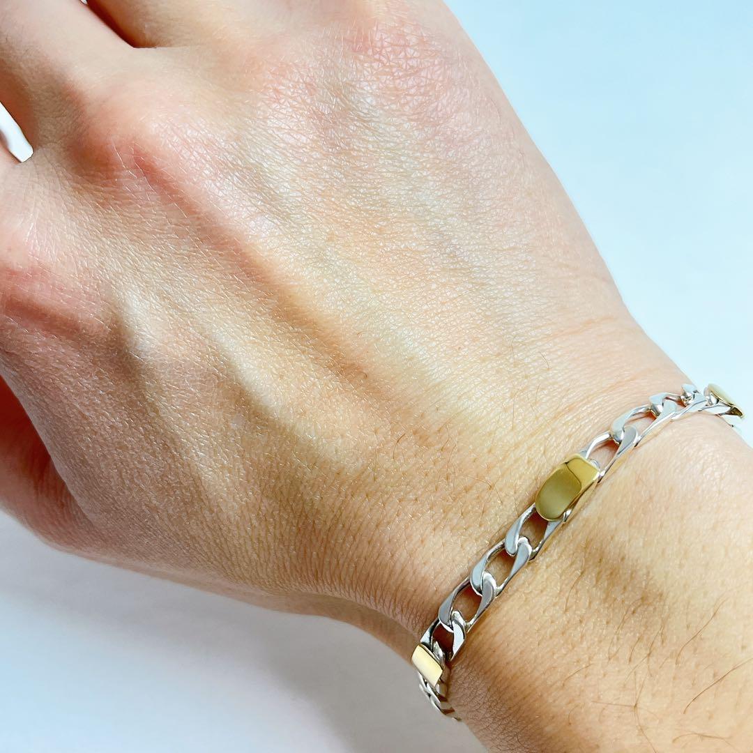 ティファニー フィガロ コンビ チェーン ブレスレット 925 K18 - メルカリ