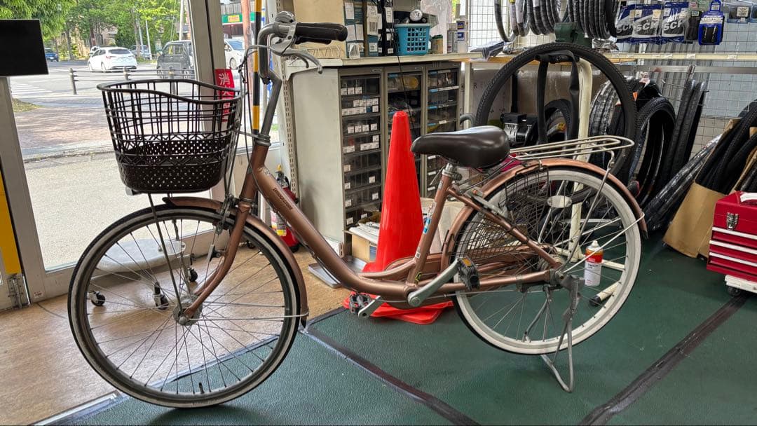 訳アリ ブリヂストン ママチャリ シティサイクル ピンク 24インチ 3段