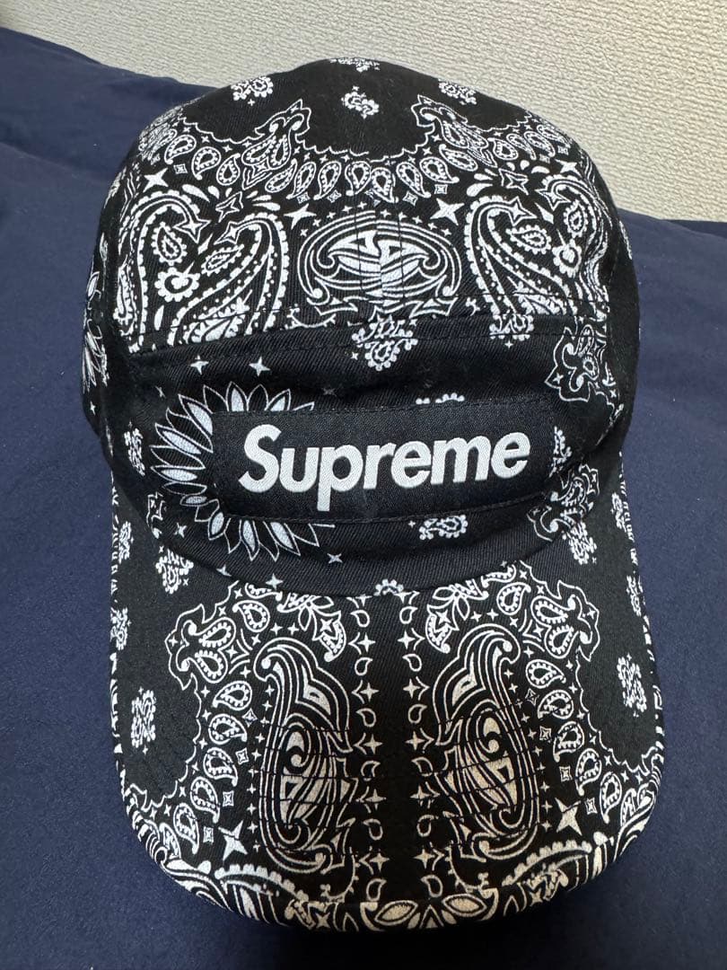 帽子 Supreme Bandana Camp Cap \"Black\"